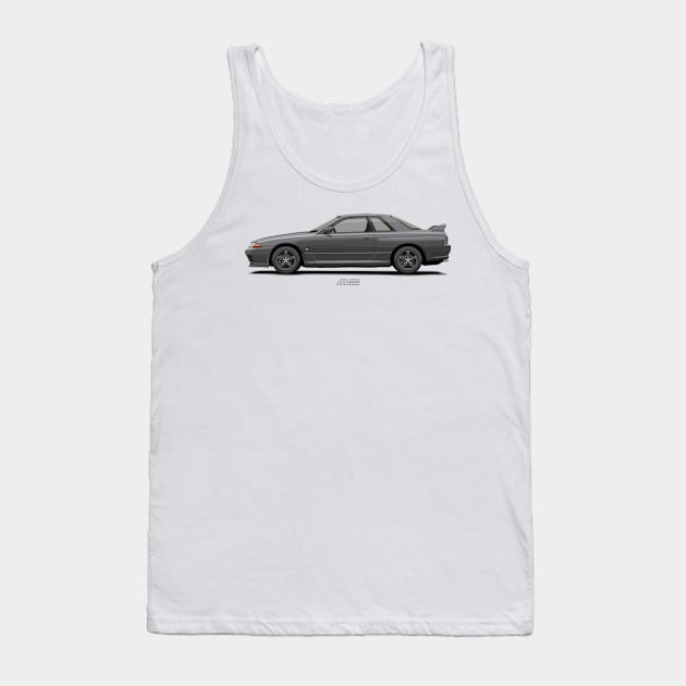 SKYLINE GTR R32 Grey Tank Top by ARVwerks